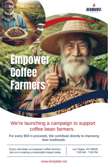 Free Cafe Campaign Poster Template to Edit Online