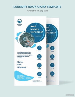 Laundry Rack Card Template