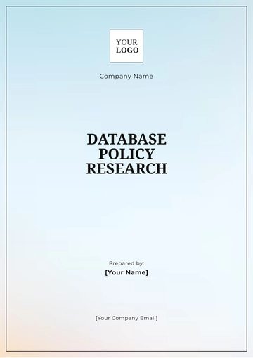 Free Database Policy Research Template to Edit Online