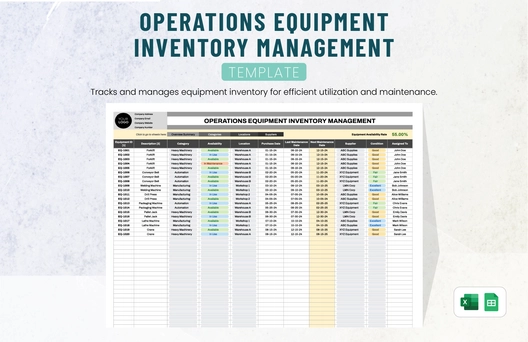 Operations Equipment Inventory Management Template