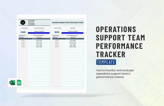 Operations Support Team Performance Tracker Template