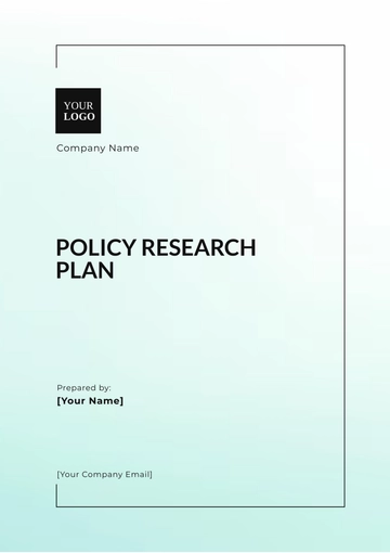 Free Policy Research Plan Template to Edit Online