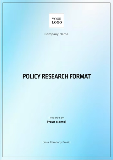 Free Policy Research Format Template to Edit Online