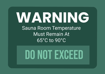 Free Spa Warning Signage Template
