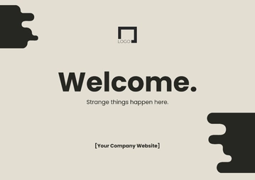 Free Monochrome Digital Signage Template to Edit Online