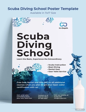 Scuba Diving School Poster Template