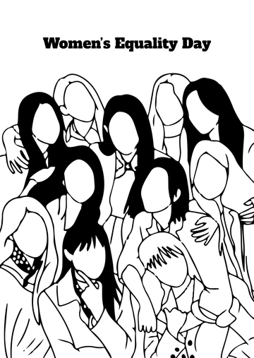 Free Women's Equality Day Drawing Template to Edit Online