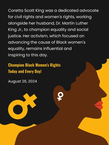 Free Equality Black Women Day Template to Edit Online