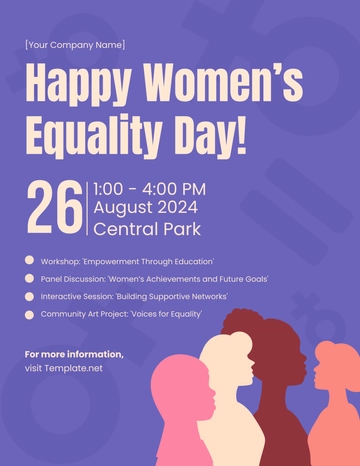 Free Women's Equality Day Activities Template to Edit Online