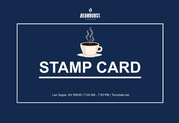 Free Cafe Stamp Card Template to Edit Online