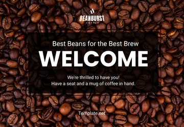 Free Cafe Welcome Card Template to Edit Online