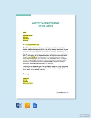 Content Administrator Cover Letter