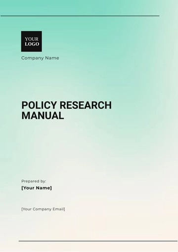Free Policy Research Manual Template to Edit Online