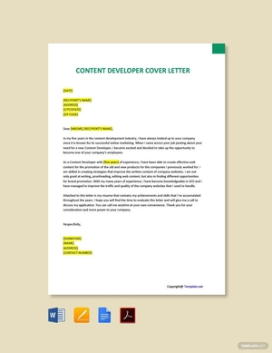 Content Developer Cover Letter