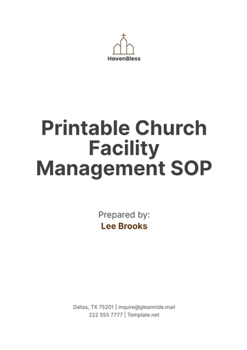 Free Printable Church Facility Management SOP Template to Edit Online