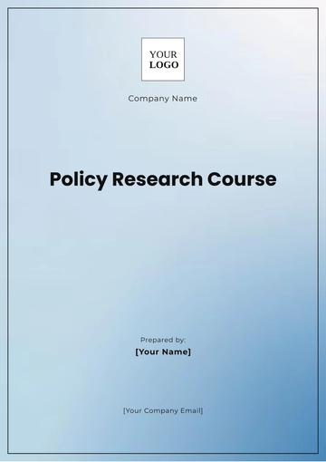 Free Policy Research Course Template to Edit Online