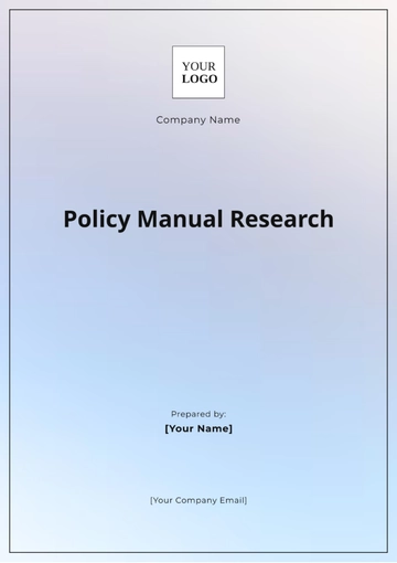 Free Policy Manual Research Template to Edit Online