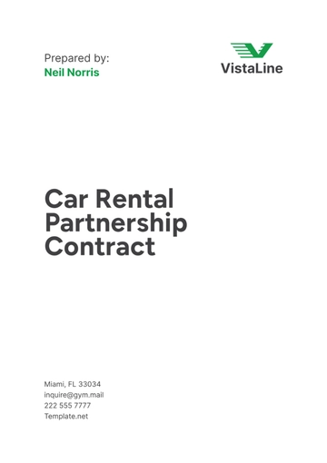 Free Car Rental Partnership Contract Template to Edit Online