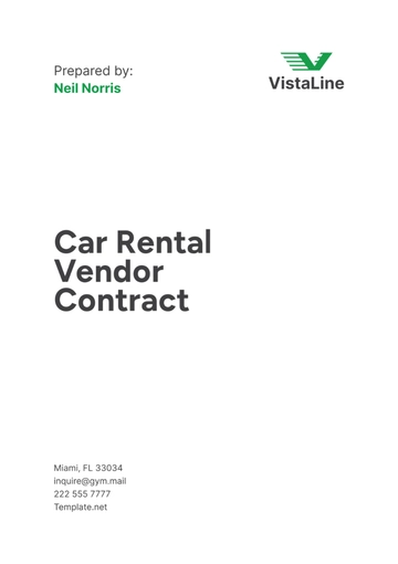Free Car Rental Vendor Contract Template to Edit Online