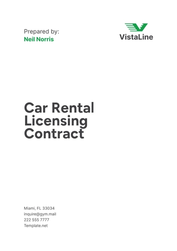 Free Car Rental Licensing Contract Template to Edit Online