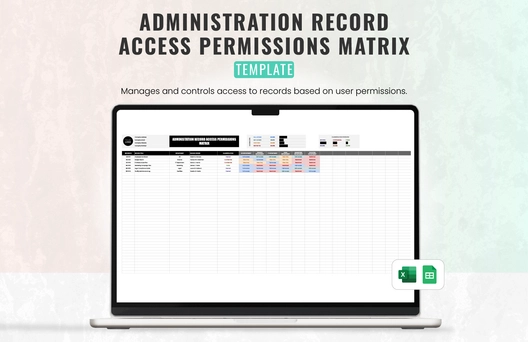 Administration Record Access Permissions Matrix Template