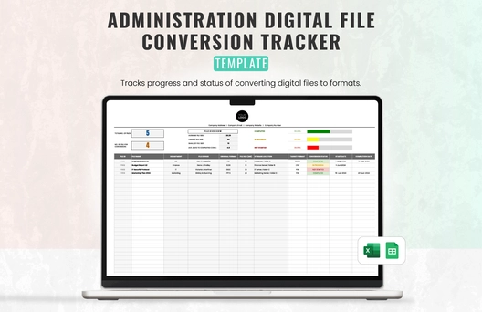 Administration Digital File Conversion Tracker Template
