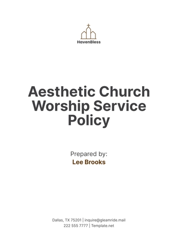 Free Aesthetic Church Worship Service Policy Template to Edit Online