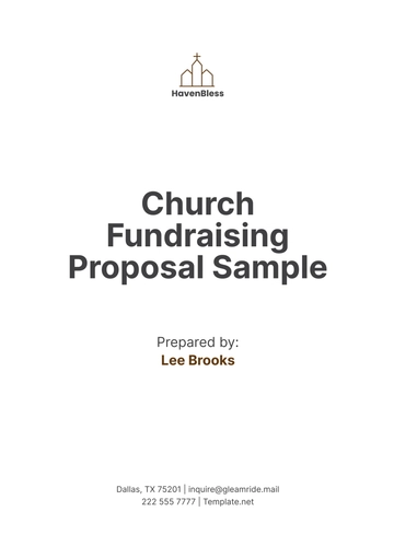 Free Church Fundraising Proposal Sample??Template to Edit Online