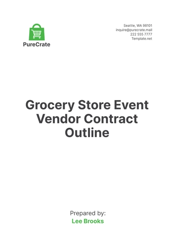 Free Grocery Store Event Vendor Contract Outline Template to Edit Online