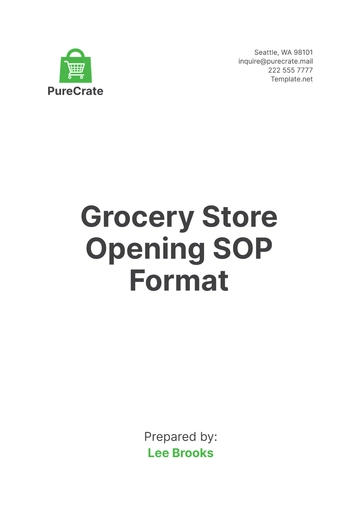 Free Grocery Store Opening SOP Format Template to Edit Online