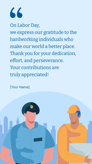 Free Labor Day Thankful Quote Template to Edit Online