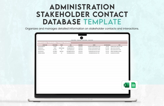 Administration Stakeholder Contact Database Template