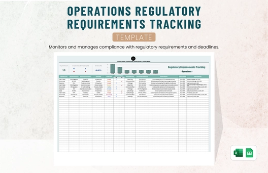 Operations Regulatory Requirements Tracking Template