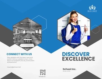 Free School Bi-fold Brochure Template to Edit Online