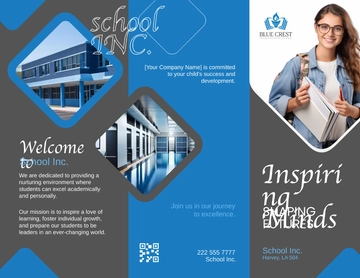 Free School Trifold Brochure Template to Edit Online