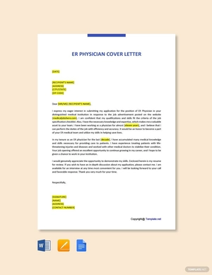 ER Physician Cover Letter