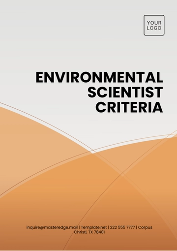 Free Environmental Scientist Criteria Template to Edit Online