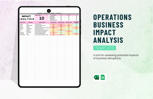 Operations Business Impact Analysis Template