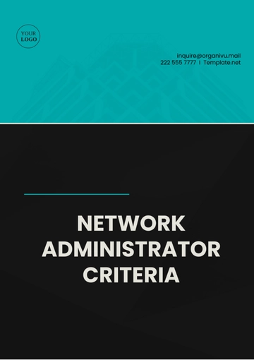 Free Network Administrator Criteria Template to Edit Online