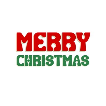 Free Red and Green Merry Christmas Text to Edit Online