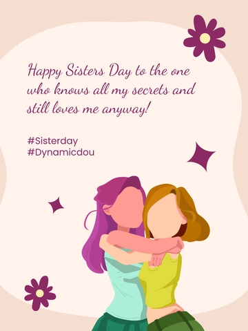 Free Sisters Day Template to Edit Online