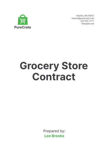 Free Grocery Store Contract Template to Edit Online