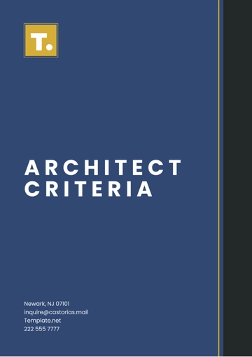 Free Architect Criteria Template to Edit Online