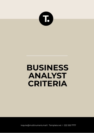 Free Business Analyst Criteria Template to Edit Online