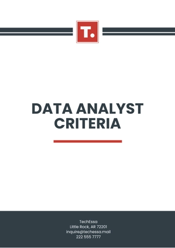 Free Data Analyst Criteria Template to Edit Online