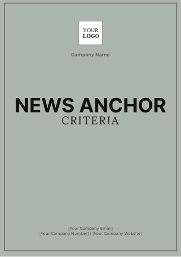 Free News Anchor Criteria Template to Edit Online