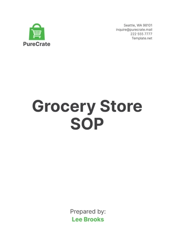 Free Grocery Store SOP Template to Edit Online