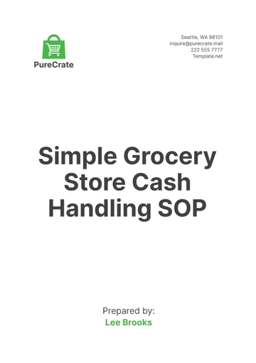 Free Simple Grocery Store Cash Handling SOP Template to Edit Online