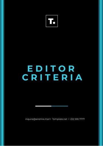 Free Editor Criteria Template to Edit Online