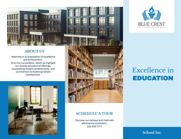 Free School Portfolio Brochure Template to Edit Online